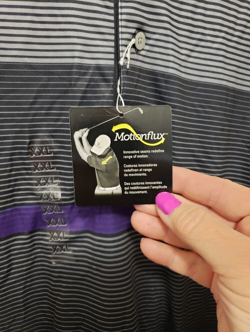 NWT PGA Tour Golf Polo Shirt Mens XXL Fluorescent Athletic Fit Pro Series - Picture 8 of 10